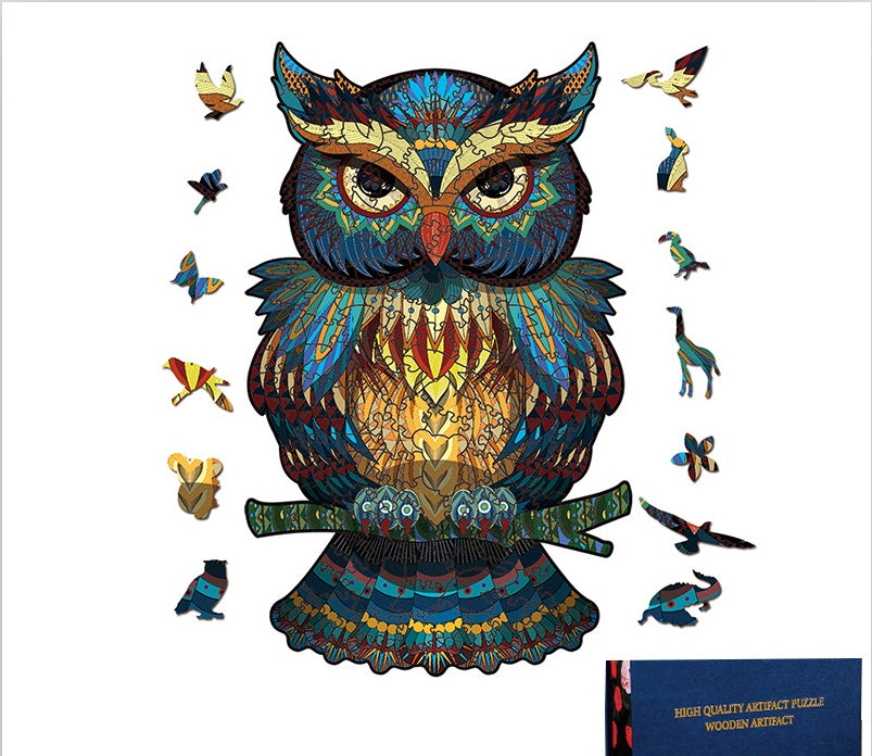 Educational Halloween Christmas Owl Alien Wooden Jigsaw Puzzle