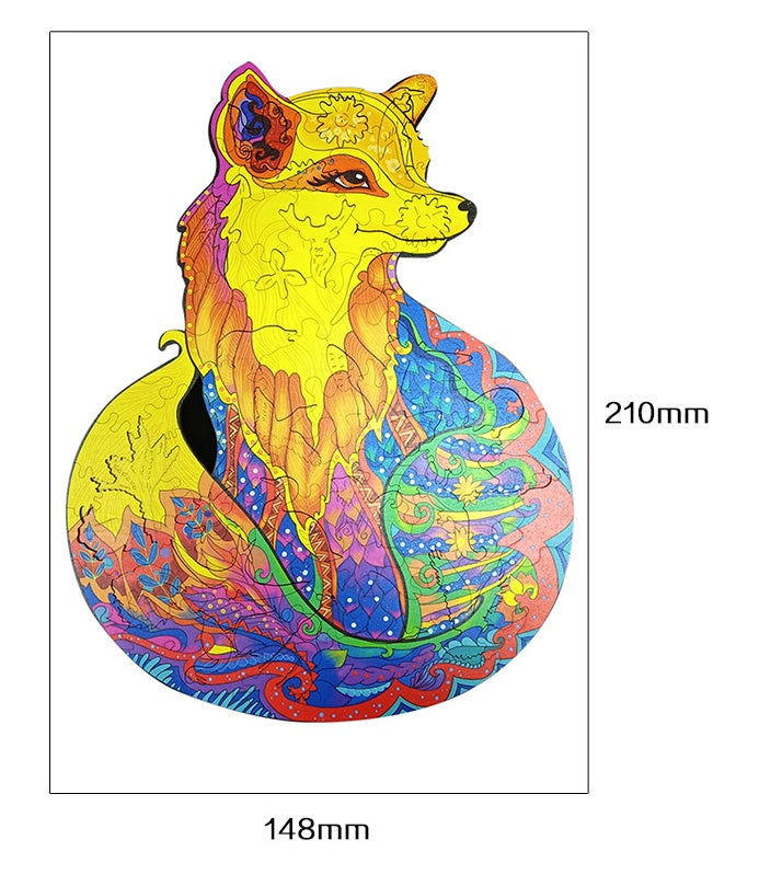 Educational Puzzle Fox Wooden Jigsaw