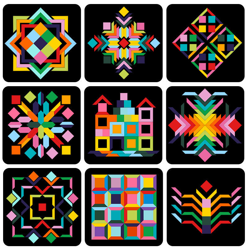 Educational magnetic patch jigsaw puzzle toy