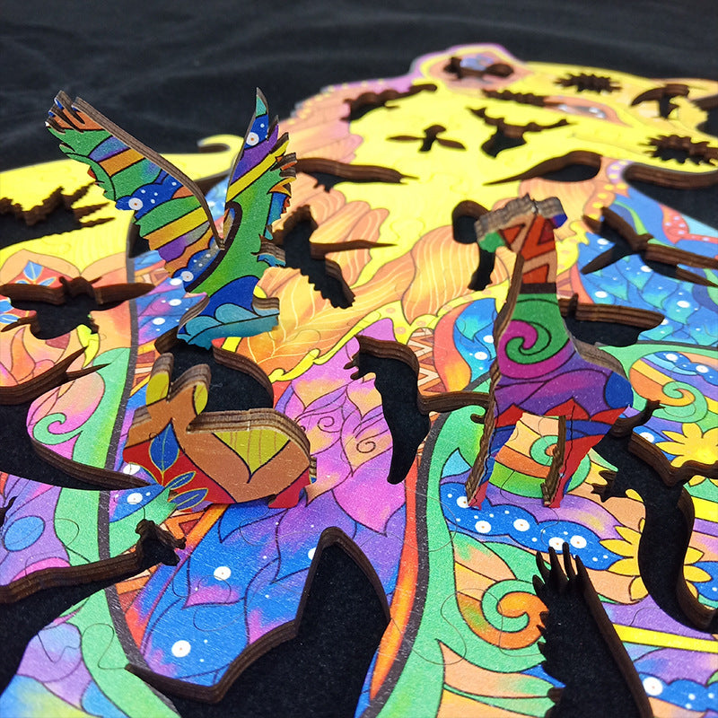 Educational Puzzle Fox Wooden Jigsaw