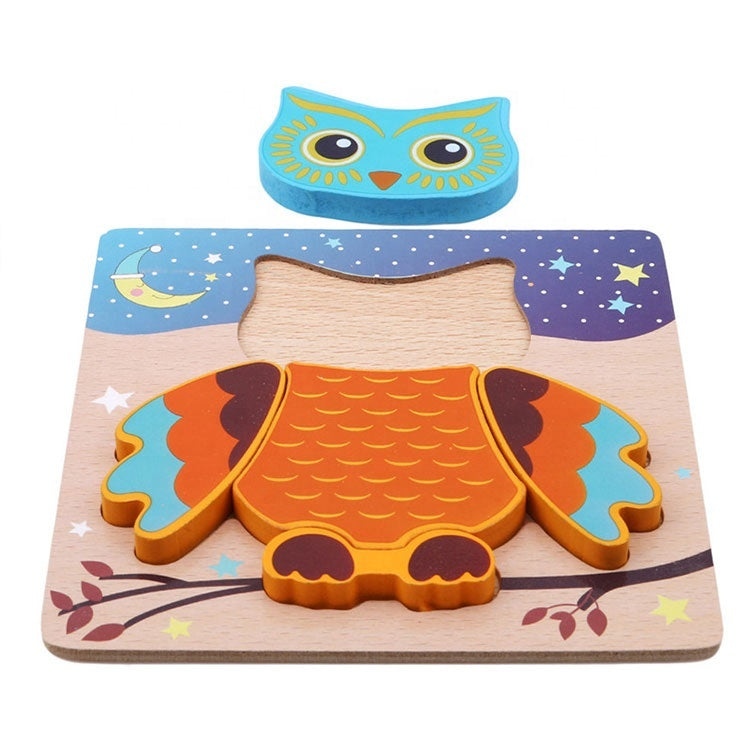Three-dimensional educational jigsaw puzzle