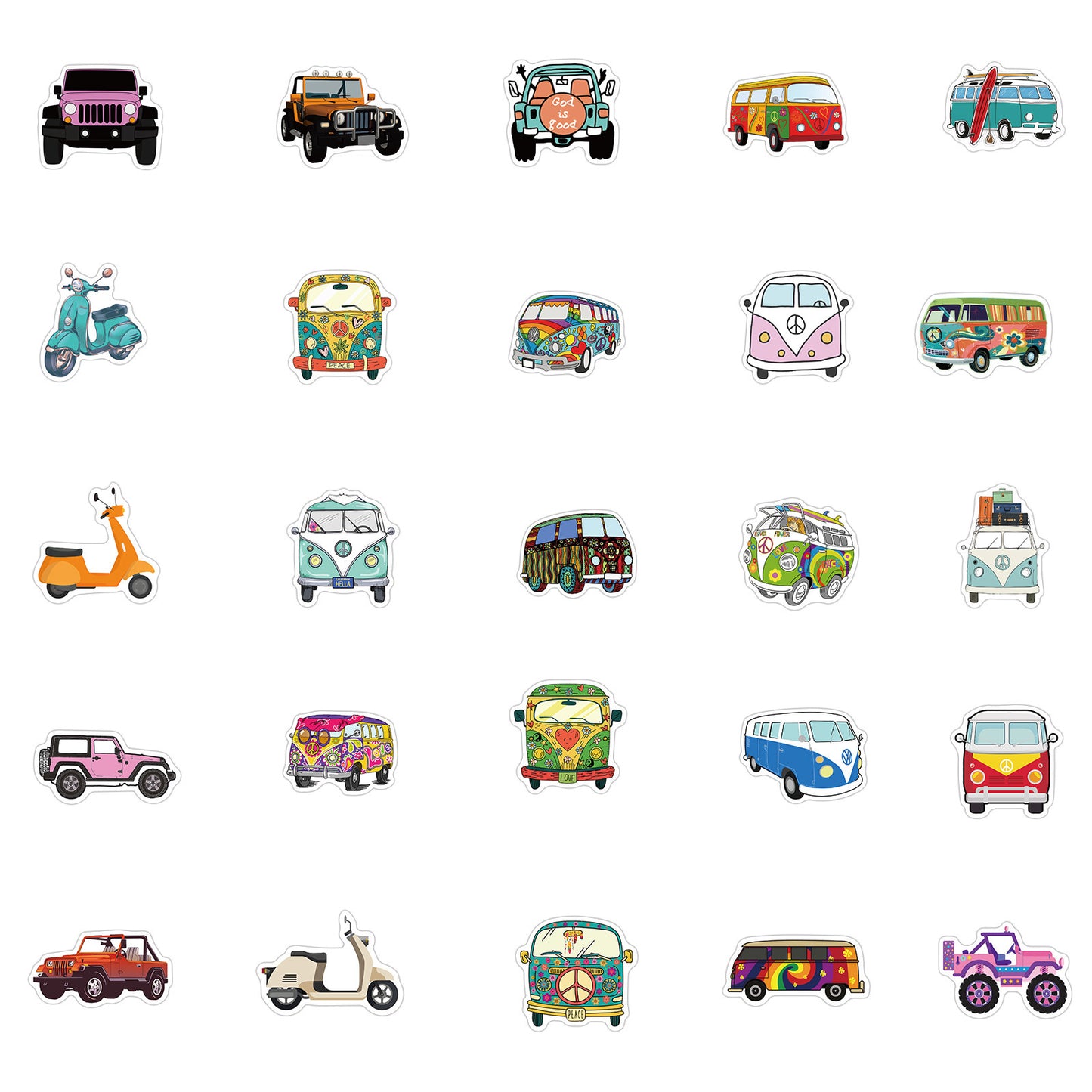 Hip-Hop Style Outdoor Bus Bike Graffiti Stickers Decor Stationery