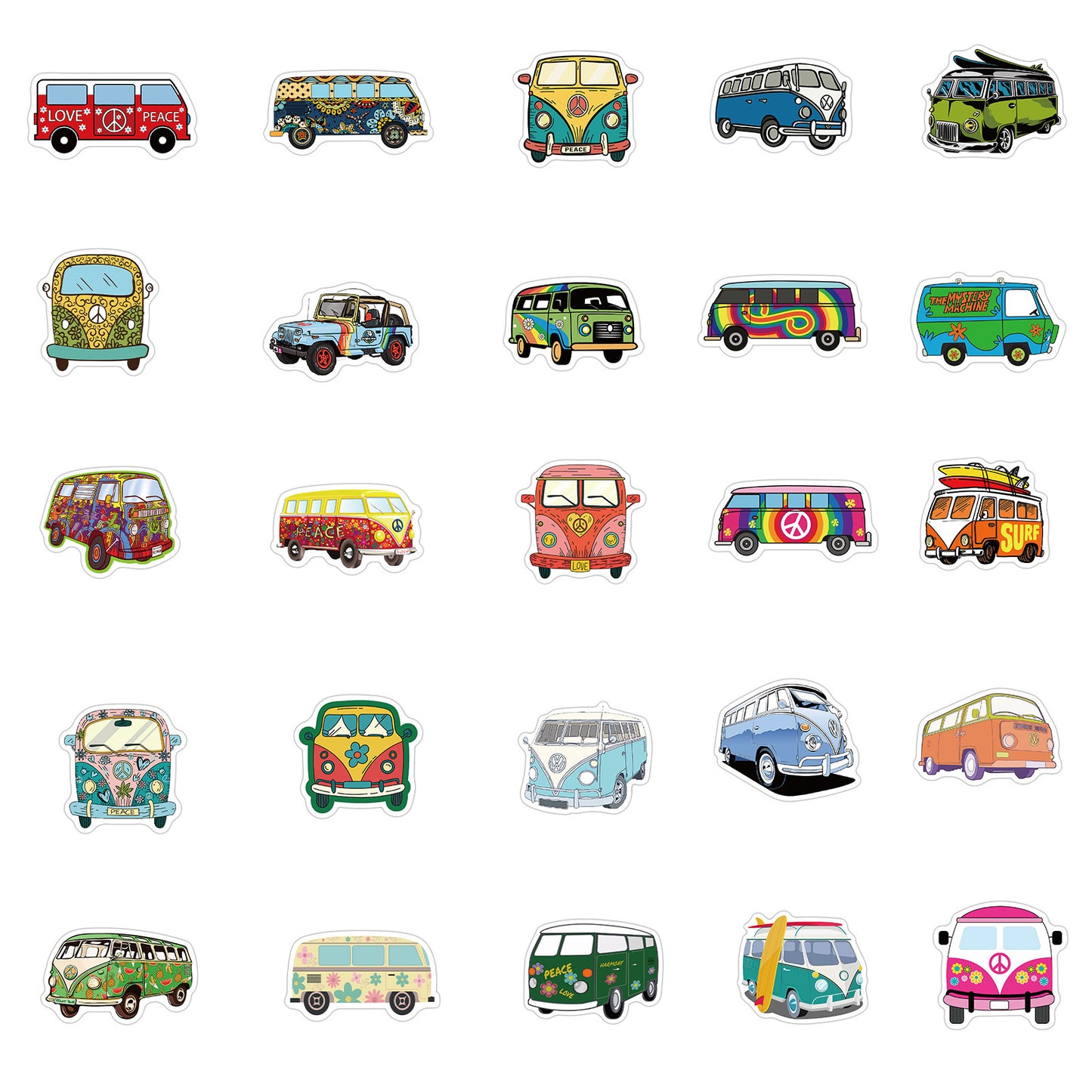 Hip-Hop Style Outdoor Bus Bike Graffiti Stickers Decor Stationery