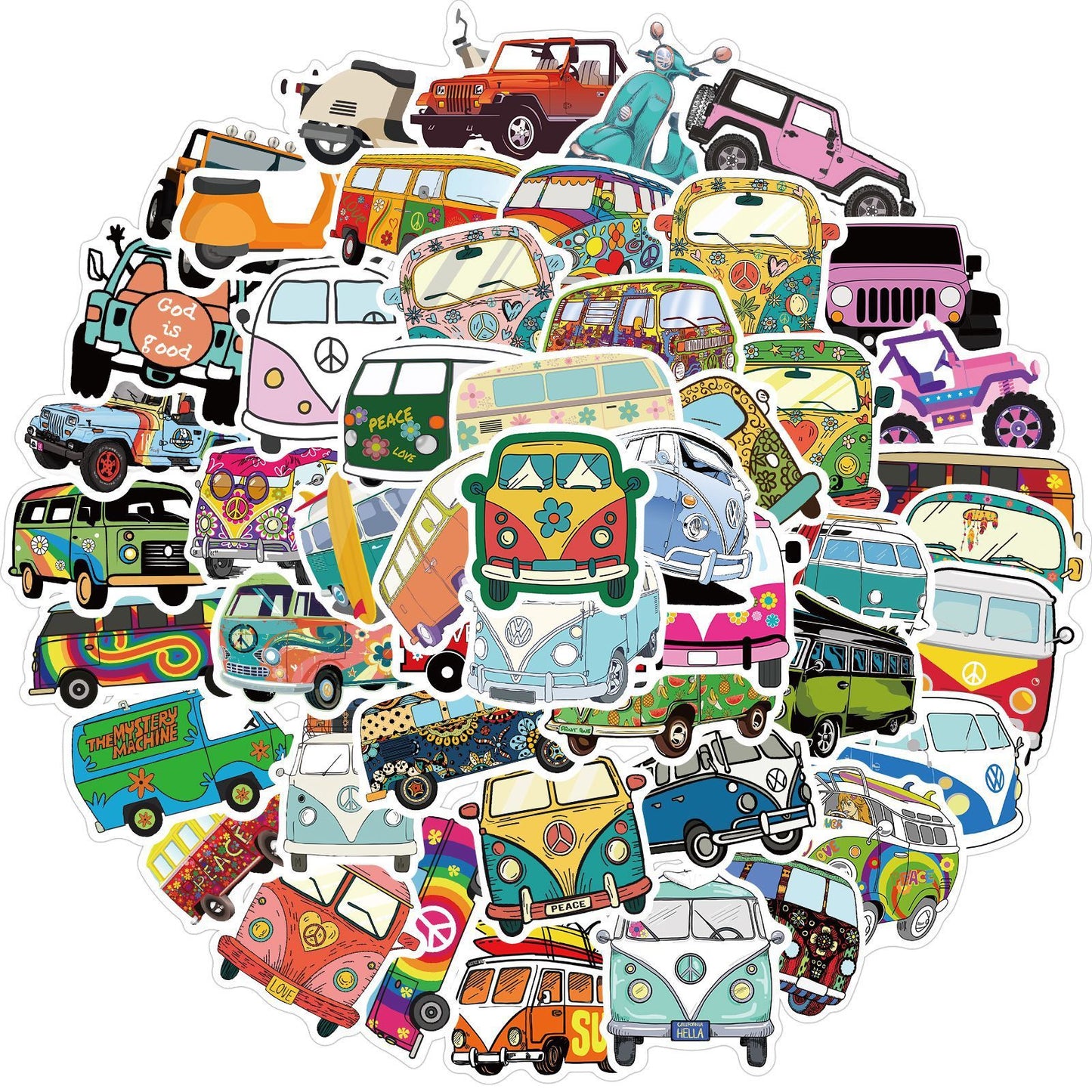 Hip-Hop Style Outdoor Bus Bike Graffiti Stickers Decor Stationery