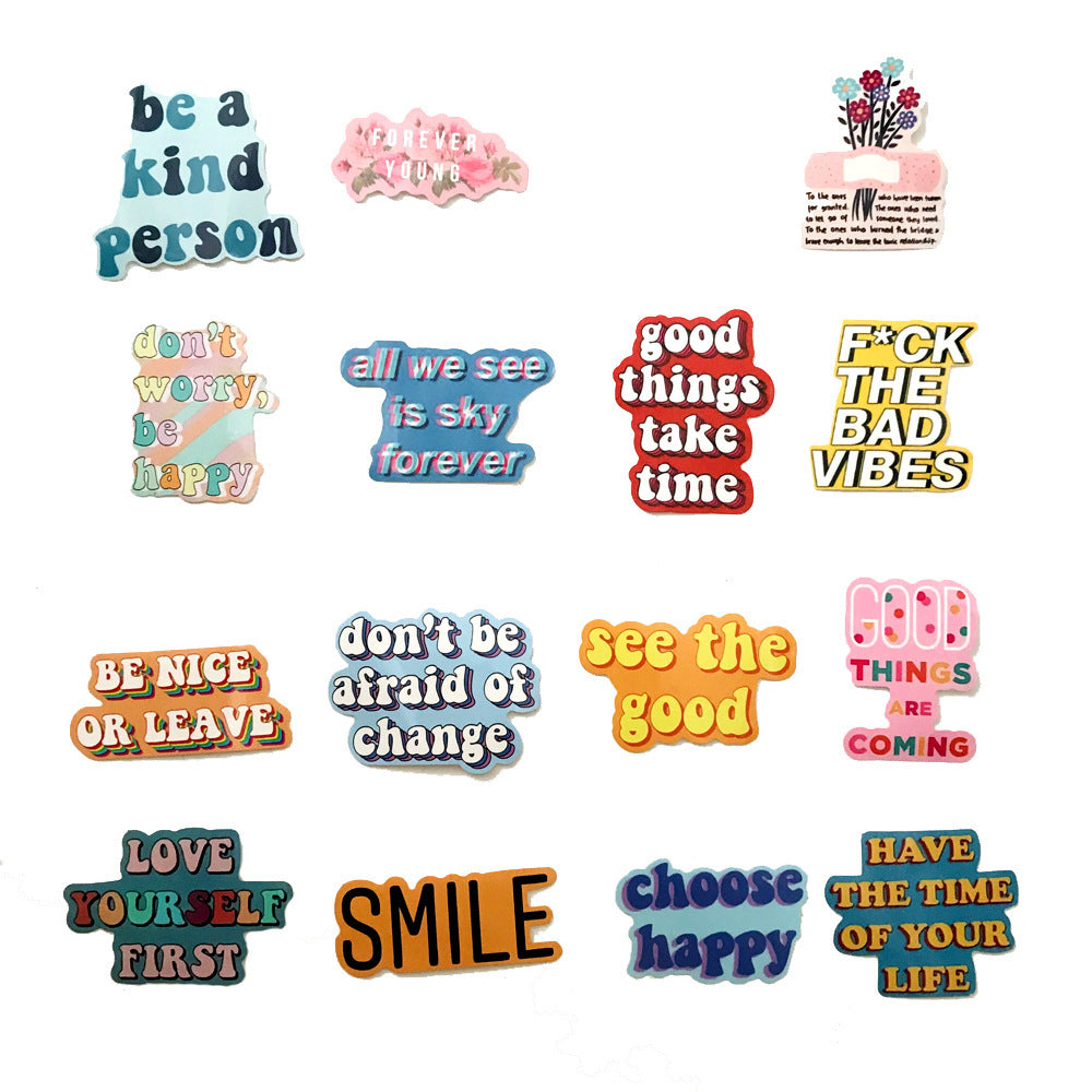 40 Inspirational English Graffiti Stickers Stationery Decor