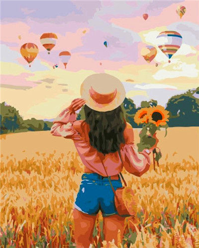 Hand-painted Girl's Digital Charts Stationery Displays