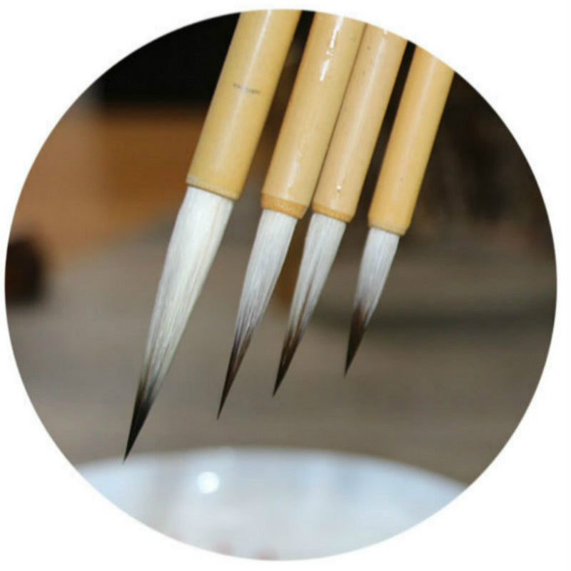 Writing Brush Lower Case Thin Gold Body Wolf Wool Hook Stationery Essentials
