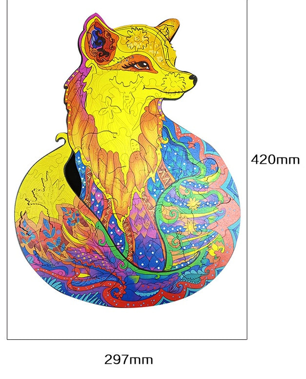 Educational Puzzle Fox Wooden Jigsaw