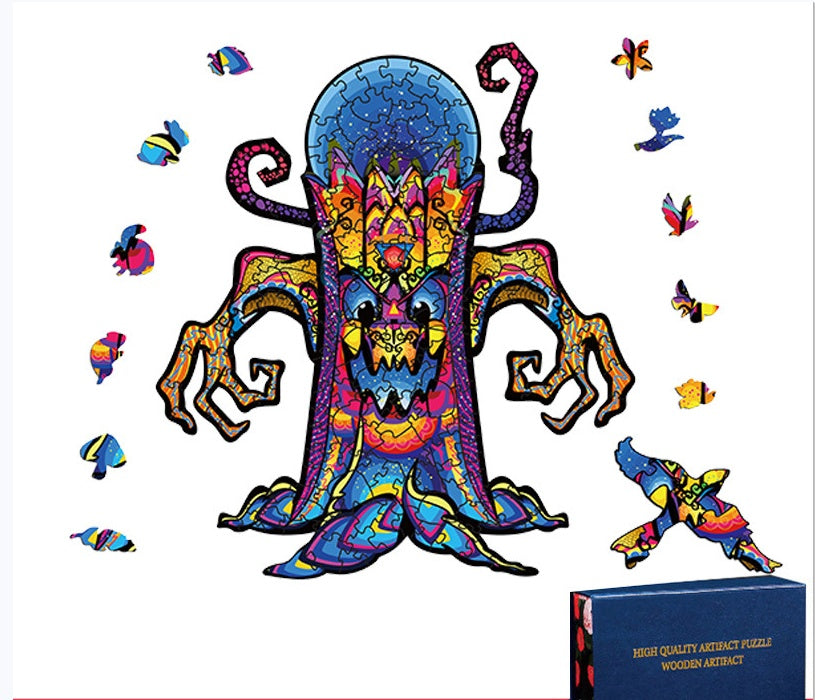 Educational Halloween Christmas Owl Alien Wooden Jigsaw Puzzle