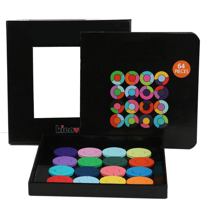 Educational magnetic patch jigsaw puzzle toy