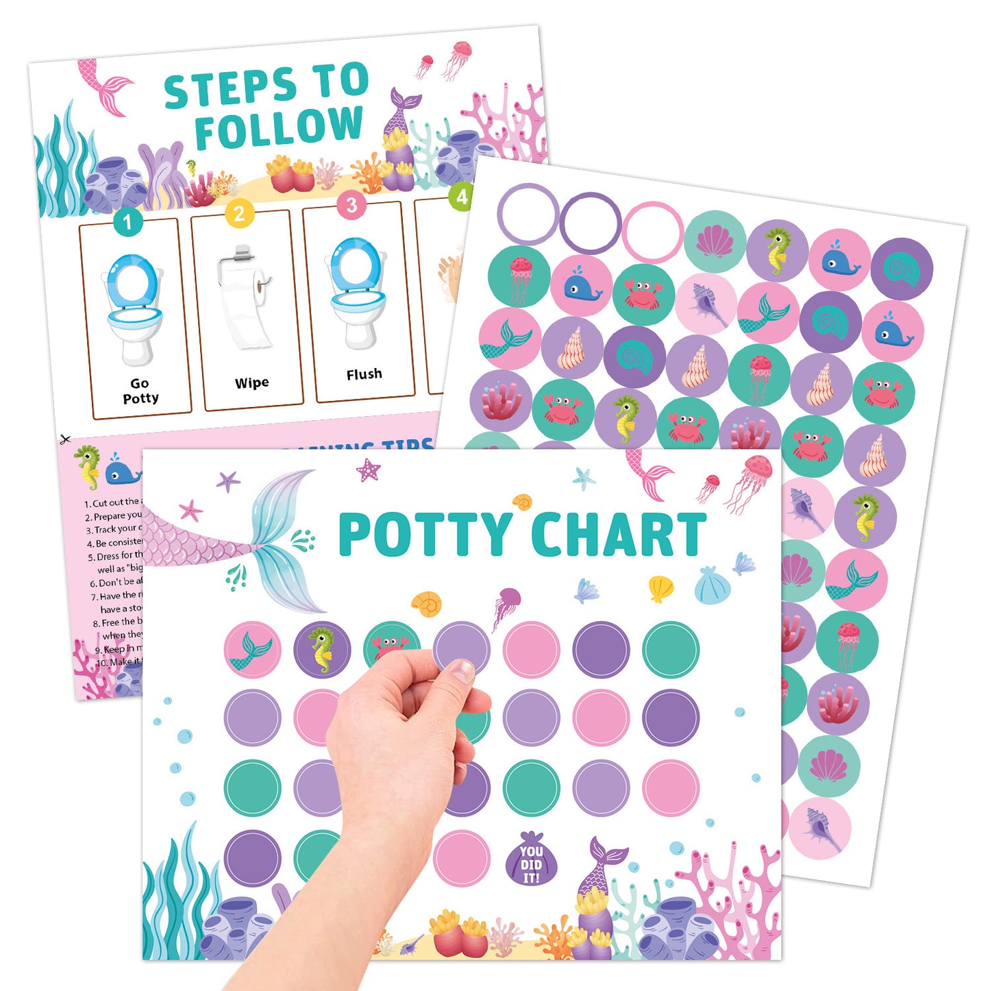 Children Toilet Training Reward Sticker Chart Boy Stationery Decor