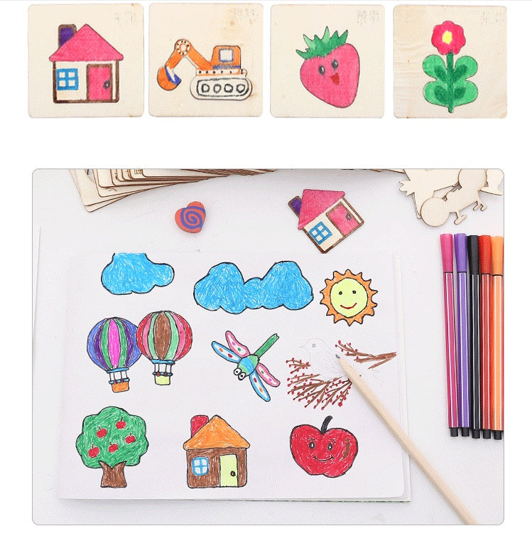 Children's Painting Template Drawing Tools Set Little Artist Craft
