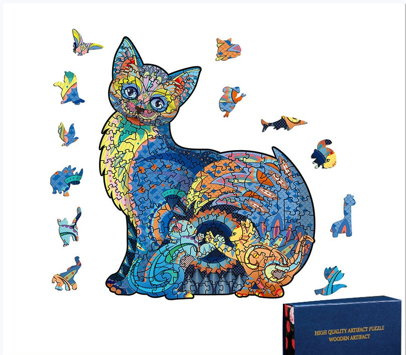 Educational Halloween Christmas Owl Alien Wooden Jigsaw Puzzle