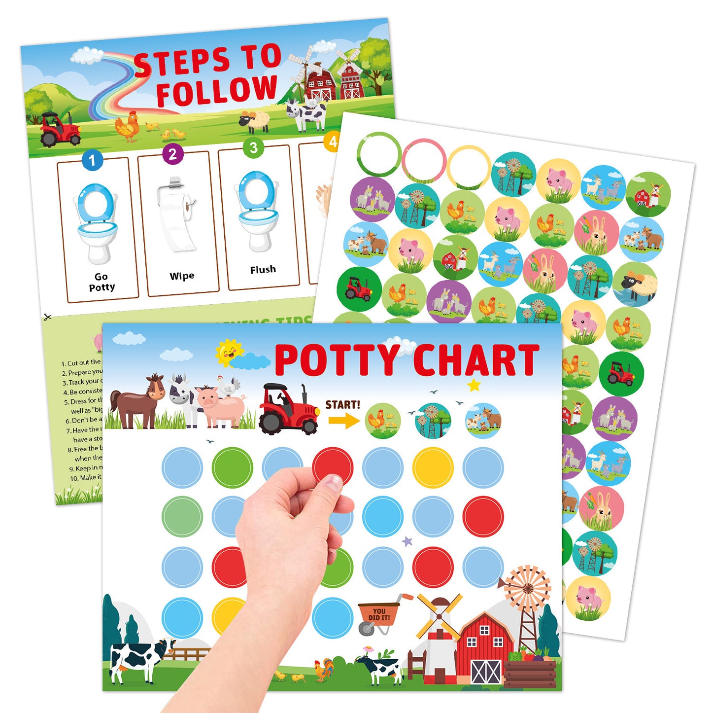 Children Toilet Training Reward Sticker Chart Boy Stationery Decor