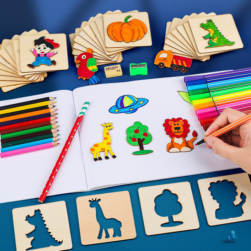 Children's Painting Template Drawing Tools Set Little Artist Craft