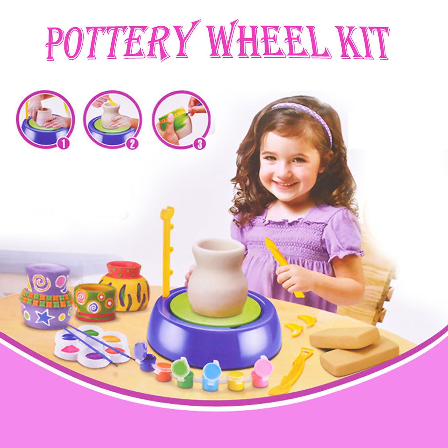 Beginners Pottery Wheel Kit Craft For Kids DIY
