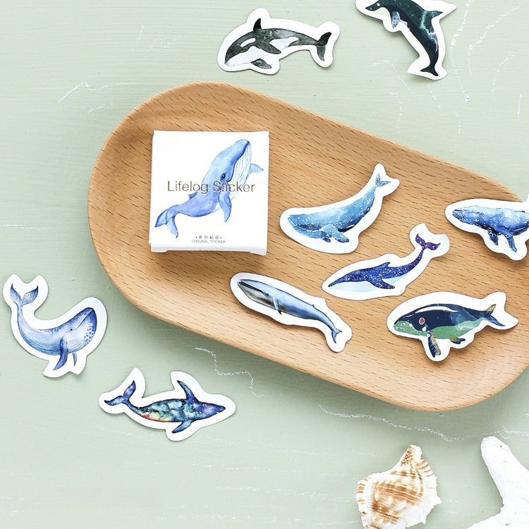 Box-packed Stickers Whale Tent Sticker Decorative Sealing Stickers Stationery