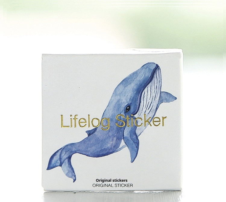 Box-packed Stickers Whale Tent Sticker Decorative Sealing Stickers Stationery