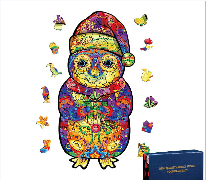 Educational Halloween Christmas Owl Alien Wooden Jigsaw Puzzle