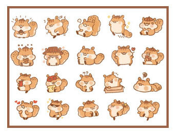 Cute Handbook Stickers Photo Album Diary Decoration Stationery
