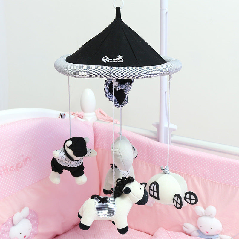 Baby bed plush rotating rattle toy Playmates