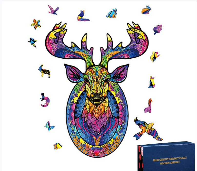 Educational Halloween Christmas Owl Alien Wooden Jigsaw Puzzle