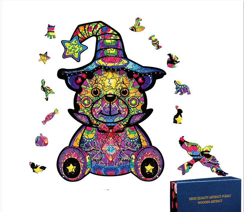 Educational Halloween Christmas Owl Alien Wooden Jigsaw Puzzle