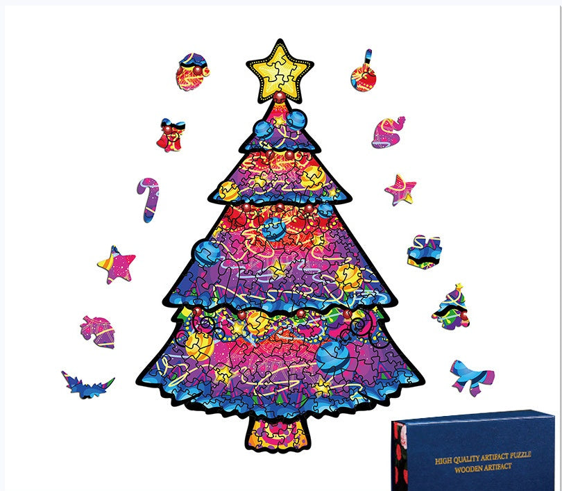 Educational Halloween Christmas Owl Alien Wooden Jigsaw Puzzle