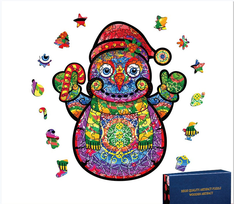 Educational Halloween Christmas Owl Alien Wooden Jigsaw Puzzle
