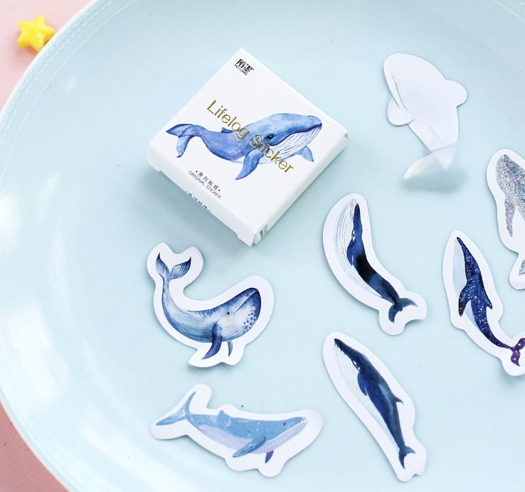 Box-packed Stickers Whale Tent Sticker Decorative Sealing Stickers Stationery