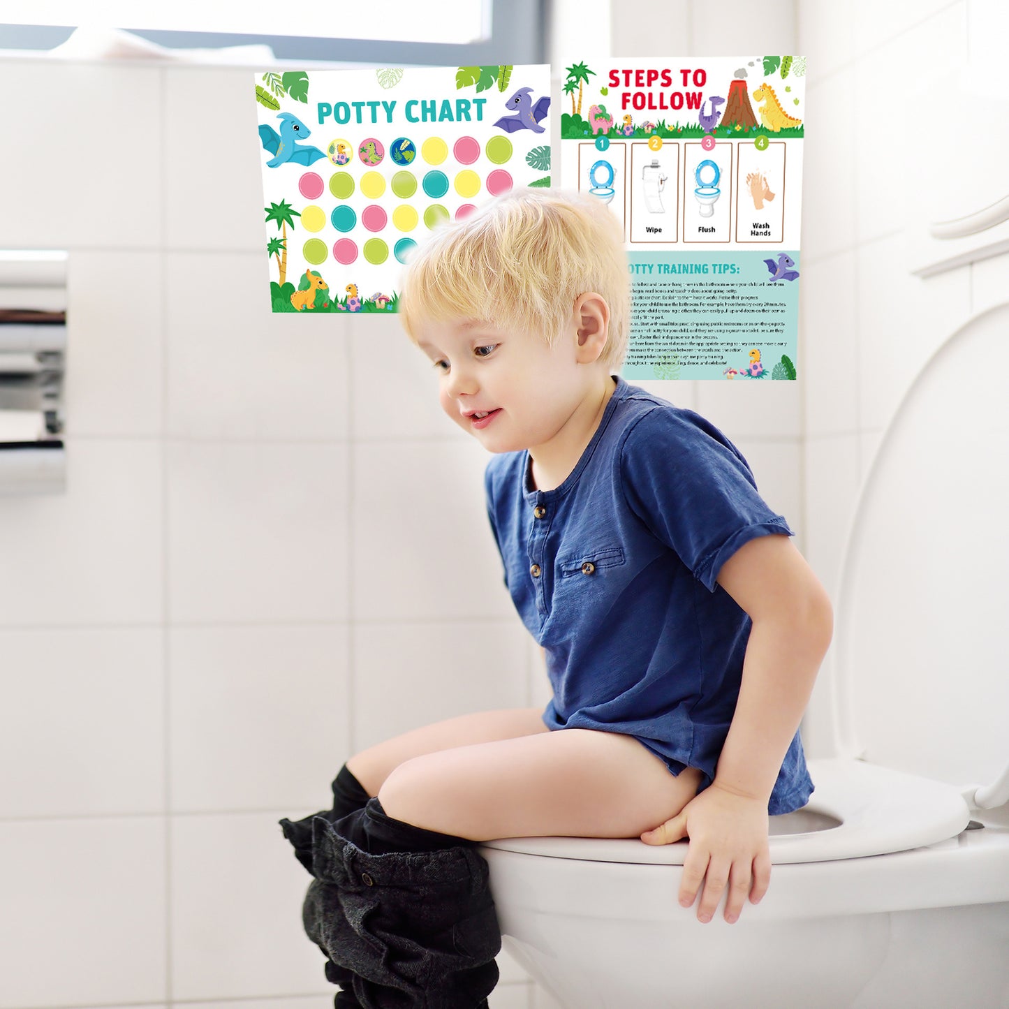 Children Toilet Training Reward Sticker Chart Boy Stationery Decor