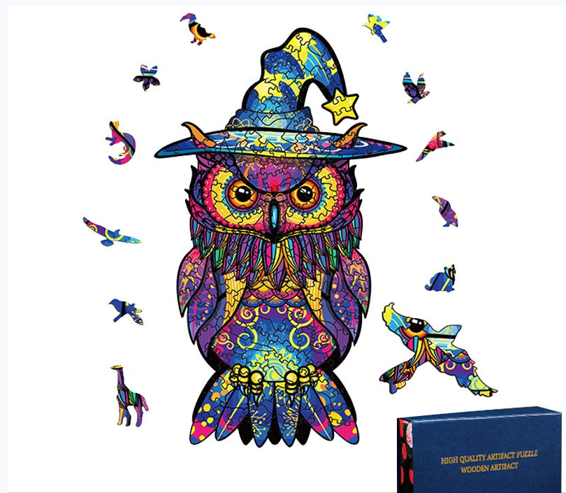 Educational Halloween Christmas Owl Alien Wooden Jigsaw Puzzle
