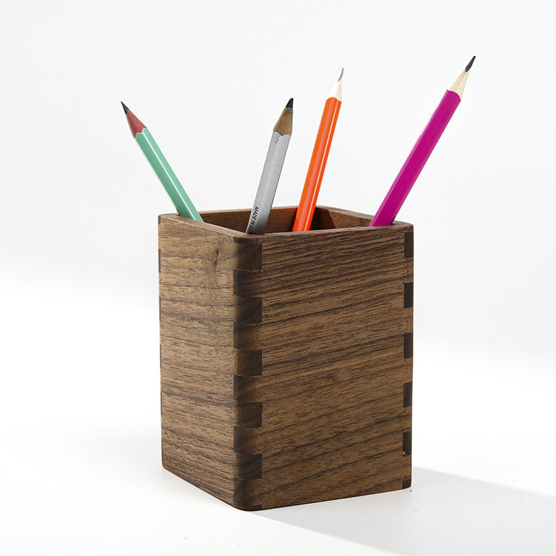 Bamboo pen holder stationery in order