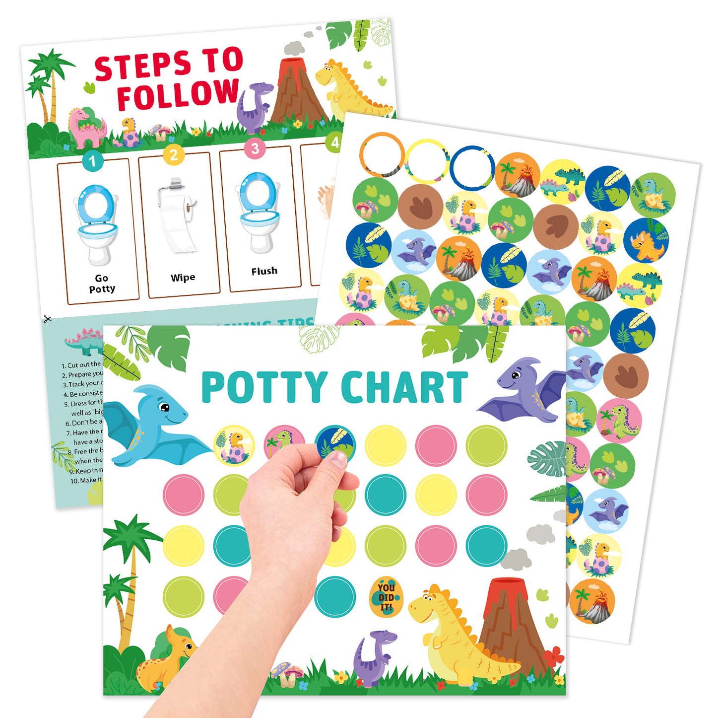Children Toilet Training Reward Sticker Chart Boy Stationery Decor