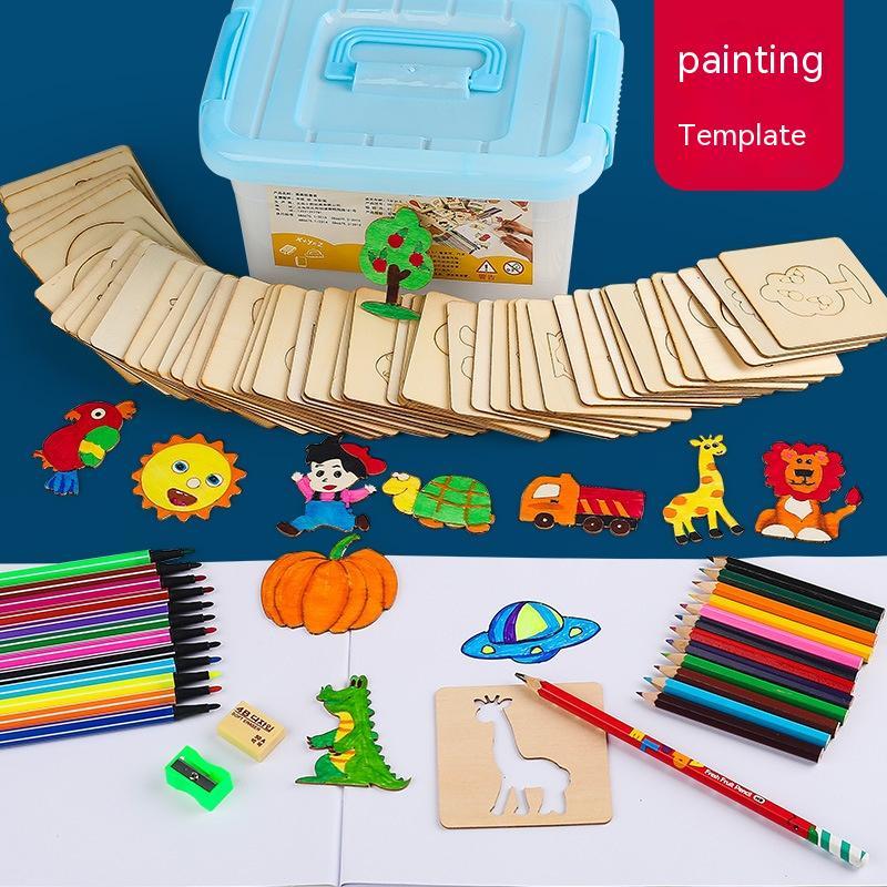 Children's Painting Template Drawing Tools Set Little Artist Craft