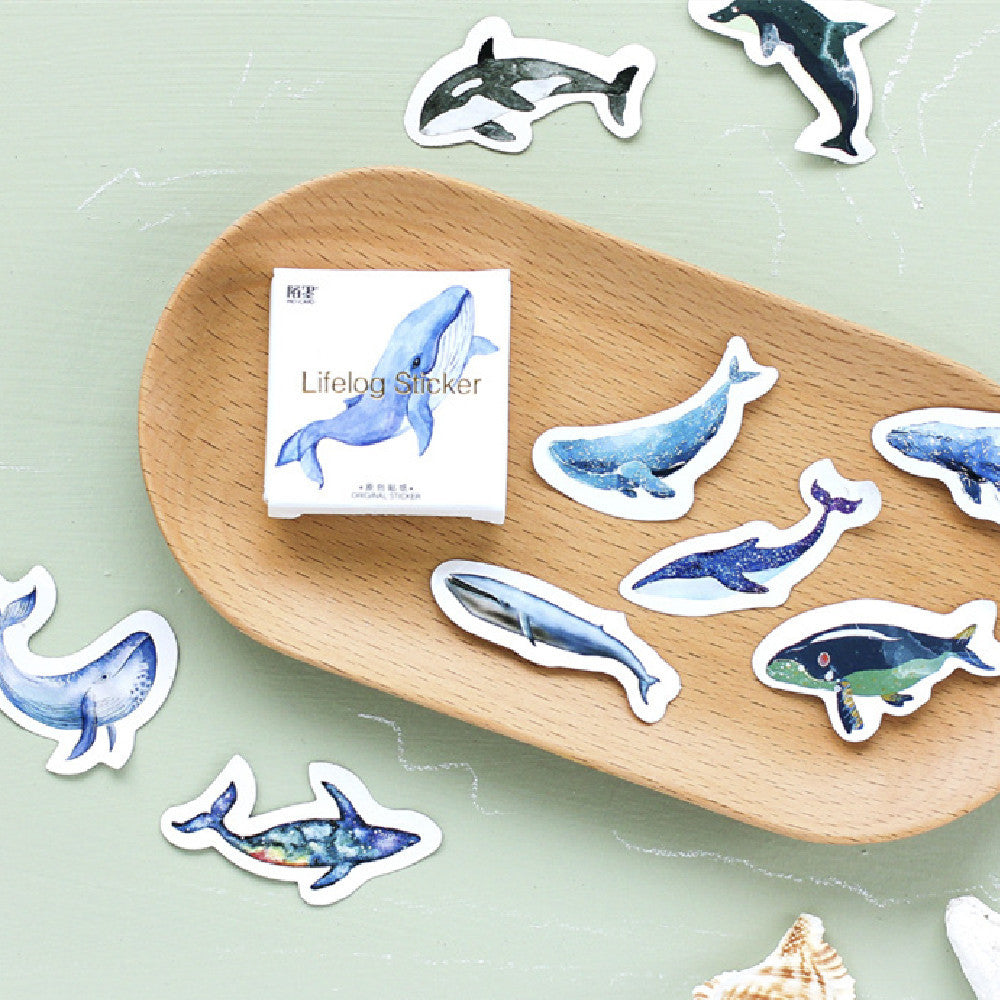 Box-packed Stickers Whale Tent Sticker Decorative Sealing Stickers Stationery