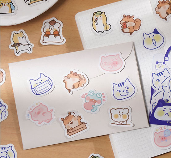 Cute Handbook Stickers Photo Album Diary Decoration Stationery