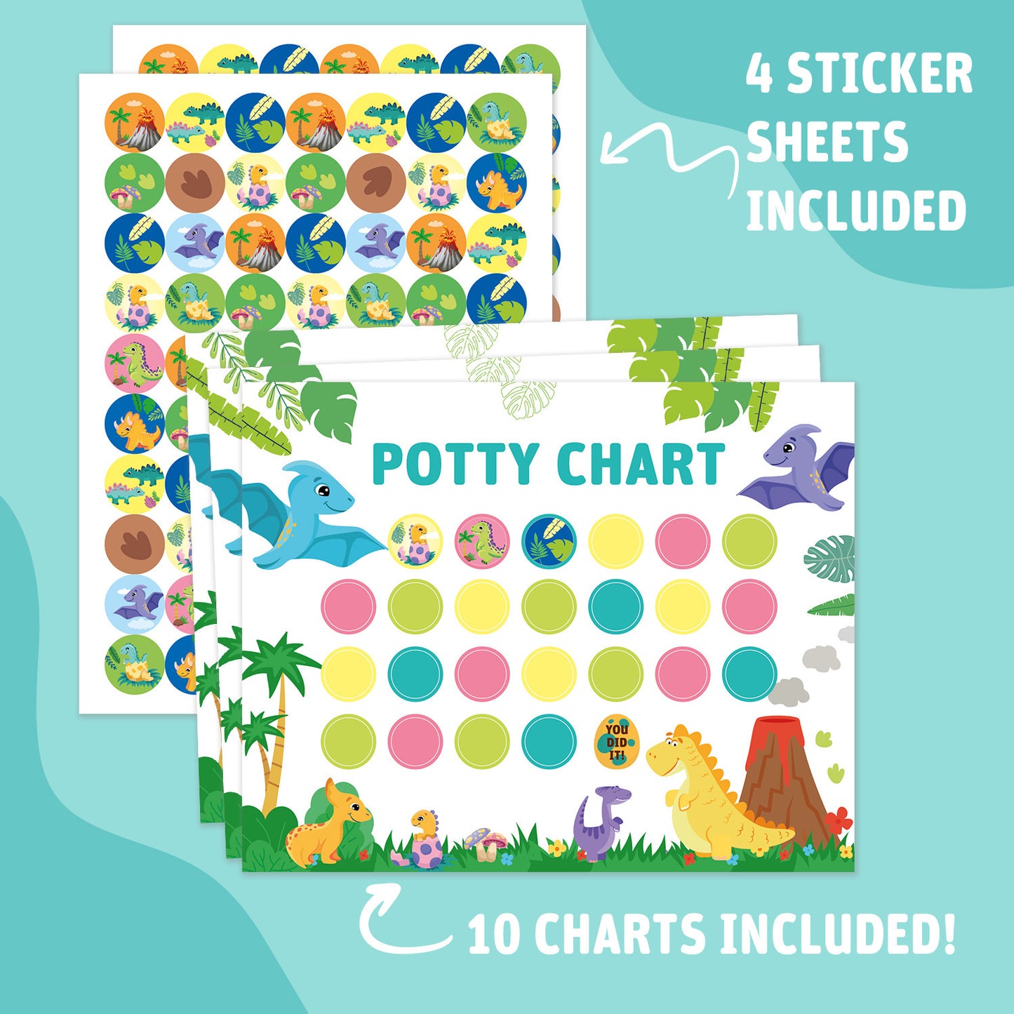Children Toilet Training Reward Sticker Chart Boy Stationery Decor