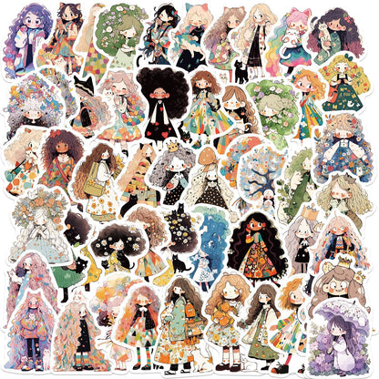 50 Pieces Cross-border JDM CAR Stickers Stationery Decor