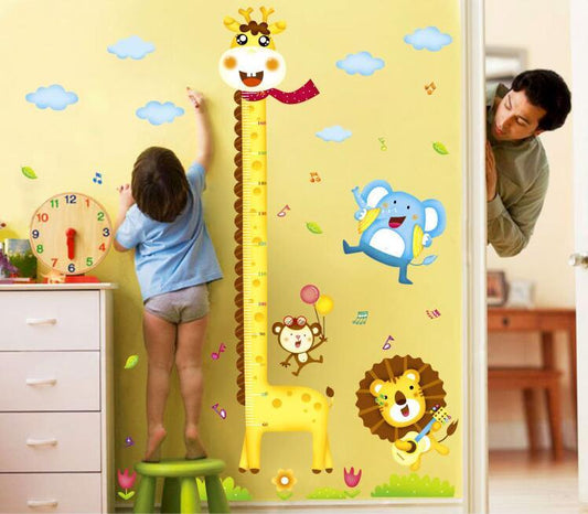 Giraffe Height Chart Measure Wall Stickers Stationery Decor