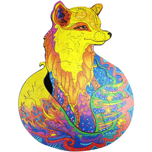 Educational Puzzle Fox Wooden Jigsaw