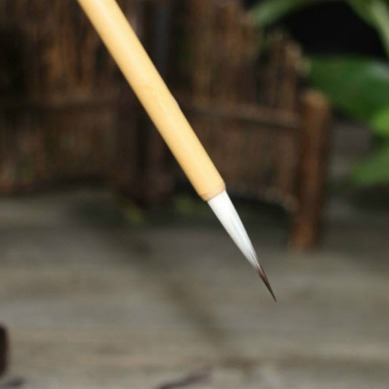 Writing Brush Lower Case Thin Gold Body Wolf Wool Hook Stationery Essentials