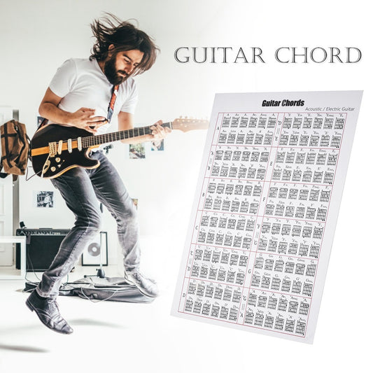 Guitar chord fingering chart Stationery Displays