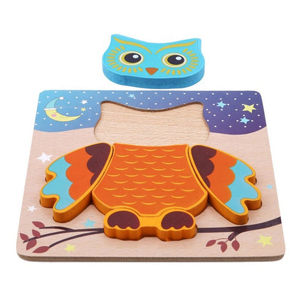 Three-dimensional educational jigsaw puzzle