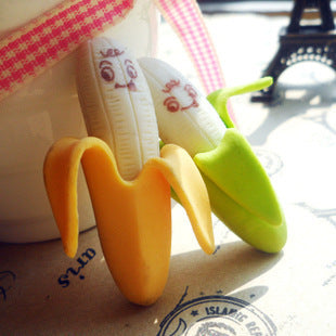Creative Cute 2pcs Banana Fruit Pencil Eraser Stationery Essentials