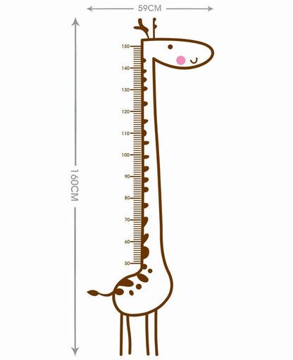 Cartoon Giraffe Decal Child Height Measure Chart Stationery Decor