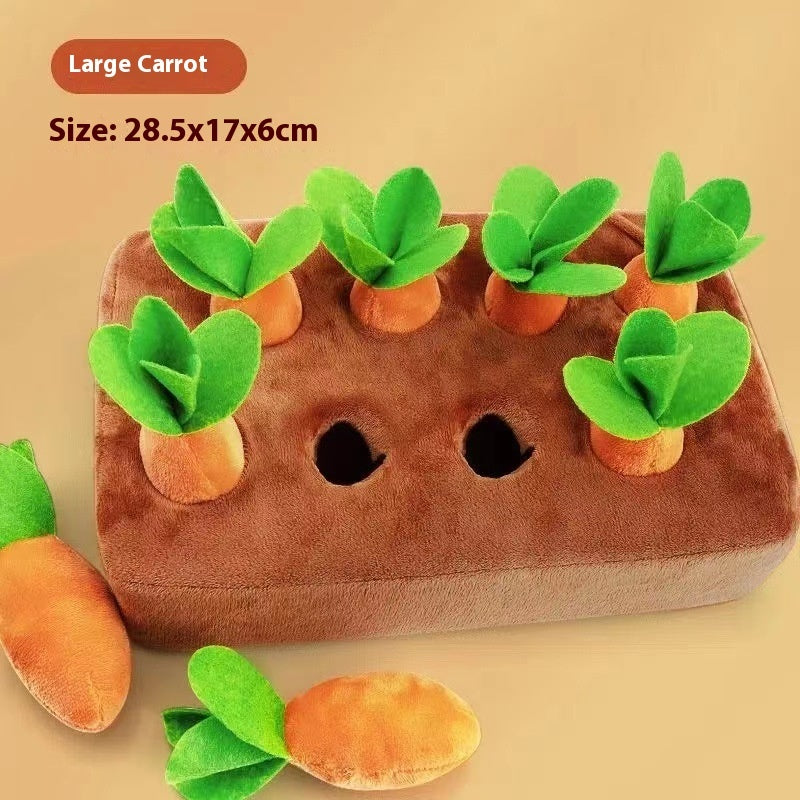Baby Pulling Radishes Toy Plush Biteable Action Training Funny Playmates