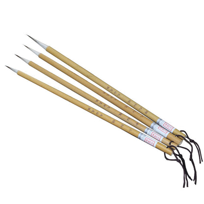 Writing Brush Lower Case Thin Gold Body Wolf Wool Hook Stationery Essentials