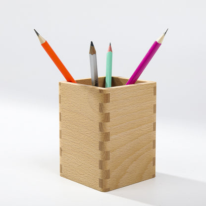 Bamboo pen holder stationery in order