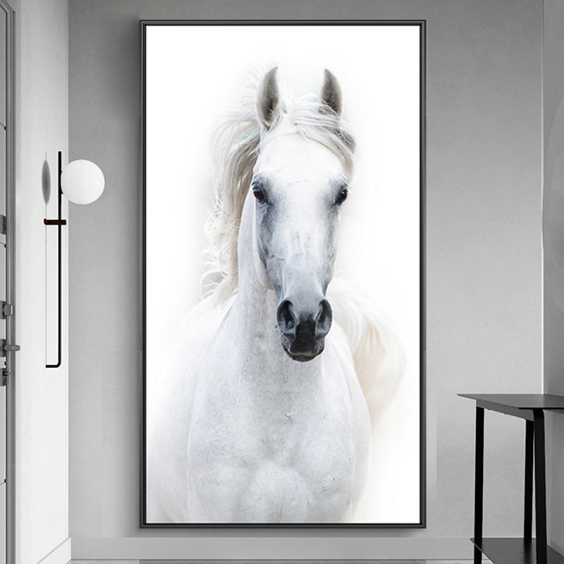 White Horse Canvas Picture Animal Posters Stationery Displays
